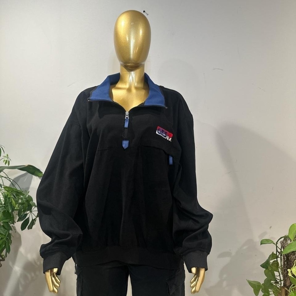Vintage Arnold‎ Palmer GES black 1/4 quarter zip pullover jacket sweatshirt XL